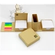 Kraft Box Sticky Note Flag Tabs Desk Set
