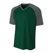 Adult Polyester V-Neck Strike Jersey with Contrast Sleeve