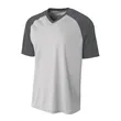 Youth Polyester V-Neck Strike Jersey with Contrast Sleeves