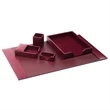 Burgundy 5-Piece Econo-Line Leather Desk Set