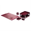 Burgundy 8 Piece Econo-Line Leather Desk Set