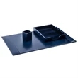 Navy Blue 3 Piece Econo-Line Leather Desk Set