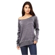 Ladies' Sponge Fleece Wide Neck Sweatshirt