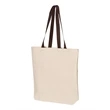 Q-Tees 11L Canvas Tote with Contrast-Color Handles