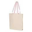 Q-Tees 11L Canvas Tote with Contrast-Color Handles