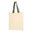 Q-Tees Economical Tote with Contrast-Color Handles