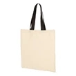 Q-Tees Economical Tote with Contrast-Color Handles