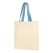 Q-Tees Economical Tote with Contrast-Color Handles