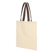 Q-Tees Economical Tote with Contrast-Color Handles