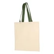 Q-Tees Economical Tote with Contrast-Color Handles