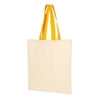 Q-Tees Economical Tote with Contrast-Color Handles