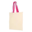 Q-Tees Economical Tote with Contrast-Color Handles