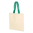 Q-Tees Economical Tote with Contrast-Color Handles