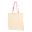 Q-Tees Economical Tote with Contrast-Color Handles