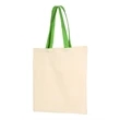 Q-Tees Economical Tote with Contrast-Color Handles