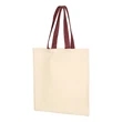 Q-Tees Economical Tote with Contrast-Color Handles