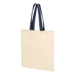 Q-Tees Economical Tote with Contrast-Color Handles