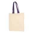 Q-Tees Economical Tote with Contrast-Color Handles