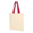 Q-Tees Economical Tote with Contrast-Color Handles