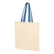 Q-Tees Economical Tote with Contrast-Color Handles