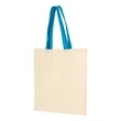 Q-Tees Economical Tote with Contrast-Color Handles