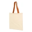 Q-Tees Economical Tote with Contrast-Color Handles