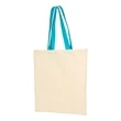 Q-Tees Economical Tote with Contrast-Color Handles