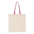 Q-Tees Economical Tote with Contrast-Color Handles