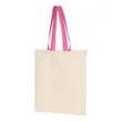 Q-Tees Economical Tote with Contrast-Color Handles