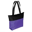 Two-Tone Tote W/ Zipper