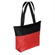 Two-Tone Tote W/ Zipper