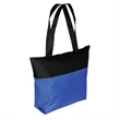Two-Tone Tote W/ Zipper