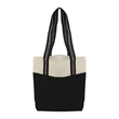 Color Accent Polyester Shopper Tote
