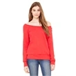 Ladies' Sponge Fleece Wide Neck Sweatshirt