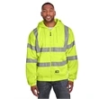 Men's Berne Hi-Vis Class 3 Lined Hooded Sweatshirt