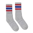 SOCCO USA-Made Striped Crew Socks