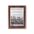 Metal Photo Plaq - Walnut Finish