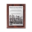 Metal Photo Plaq - Walnut Finish