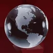 Clear Globe with Frosted Land