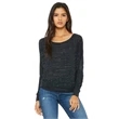 Ladies' Flowy Long-Sleeve Off Shoulder T-Shirt