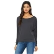 Ladies' Flowy Long-Sleeve Off Shoulder T-Shirt