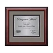 Cornaro Certificate TexEtch Horiz - Mahogany