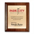 Screenprint Brass - Walnut Rolled Edge