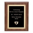 Walnut Finish Plaque w/Rosettes
