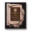 Oak Leaf Plaque - Gold/Ebony