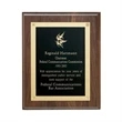 Walnut Plaque w/Gold Edge Plate