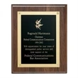 Walnut Plaque w/Gold Edge Plate