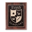 Etch/Antiqued Plaq - Walnut Finish