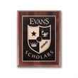 Etch/Antiqued Plaq - Walnut Finish