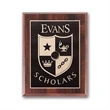 Etch/Antiqued Plaq - Walnut Finish